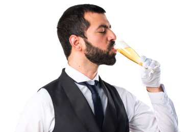 Şampanya ile lüks garson