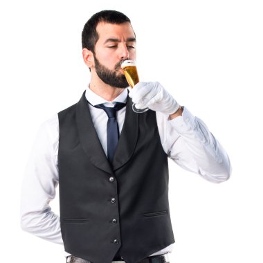 Şampanya ile lüks garson