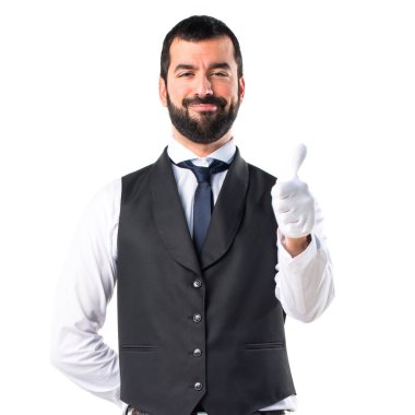 Başparmak ile lüks garson