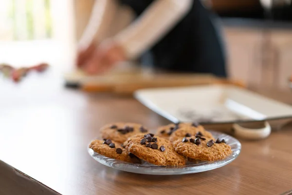 Delicious Chocolate Cookies Table — Stock Photo, Image