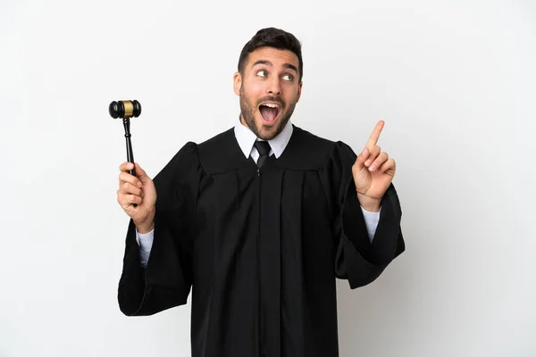 판사는 방법을 알아내기 배경에 고립된 사람을 살폈다 — 스톡 사진
