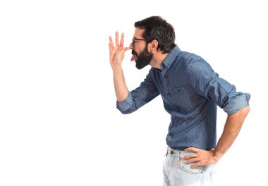 Genç hipster adam espri