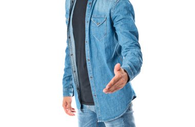 adam bir deak izole beyaz arka plan üzerinde yapma