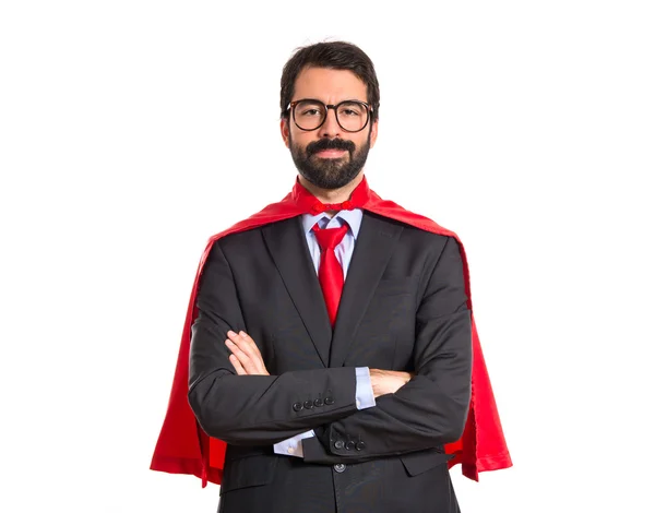 Podnikatel se oblékal jako superhrdina — Stock fotografie