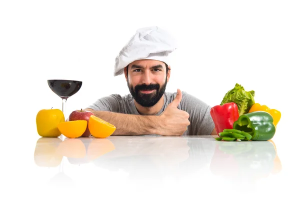 Chef with thumb up — Stock Photo, Image