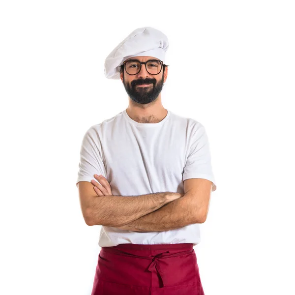 Felice chef con le braccia incrociate — Foto Stock