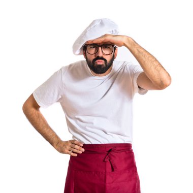 Bir şey beyaz arka plan üzerinde gösterilen Şef