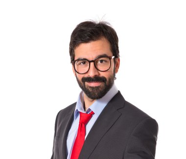Çeşitli hediyeler ile işadamı