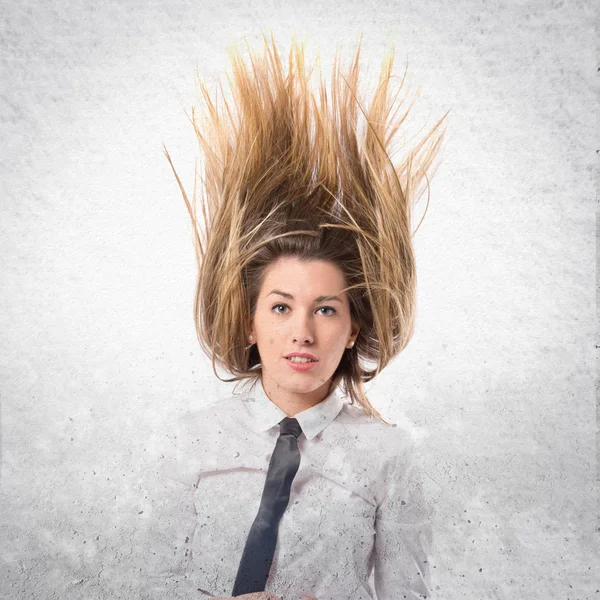 Joven chica bonita sobre fondo blanco aislado — Foto de Stock