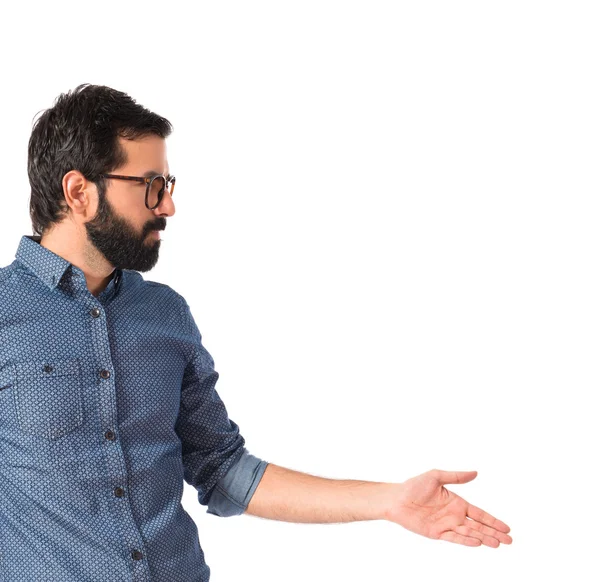 Young hipster man making a deal — Stock Photo, Image