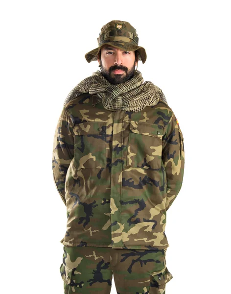 Soldato con cappello — Foto Stock