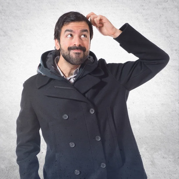 Man thinking over white background — Stock Photo, Image