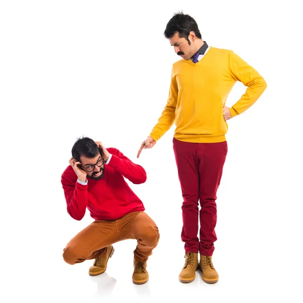 Hombre gritando a su hermano —  Fotos de Stock