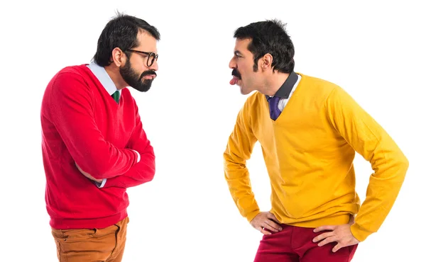 Hermanos haciendo chistes — Foto de Stock