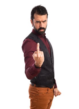 Giyen yelek yapımı boynuz jest dostum 