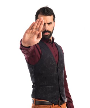 Giyen yelek dur işareti yapma dostum