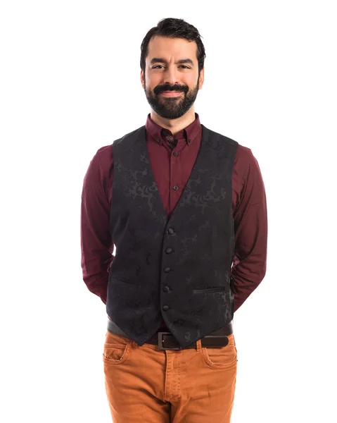 Elegantní muž na sobě vestu — Stock fotografie