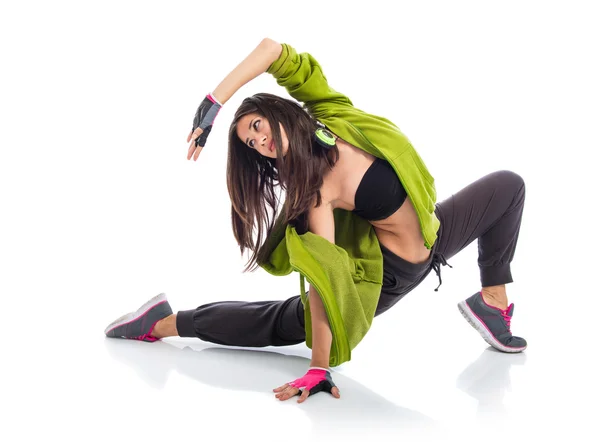Tonåring flicka dansa streetdance stil — Stockfoto