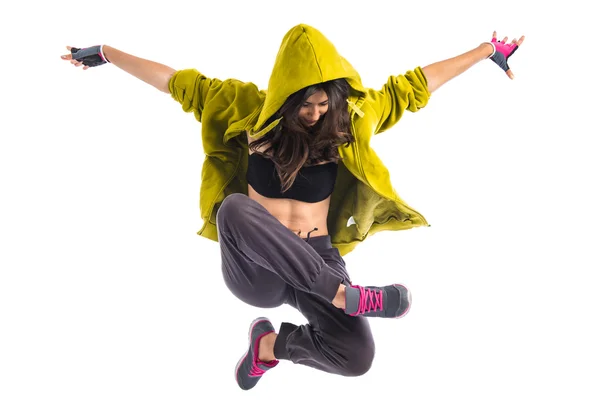 Teenager girl dancing hip hop — Stock Photo, Image