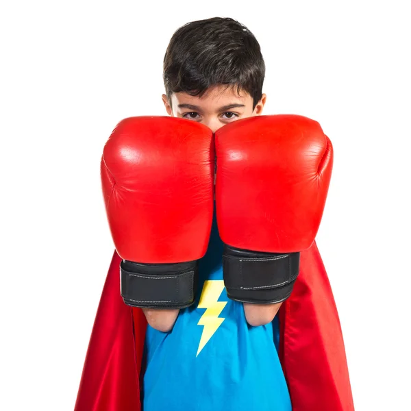 Niño vestido como superhéroe —  Fotos de Stock