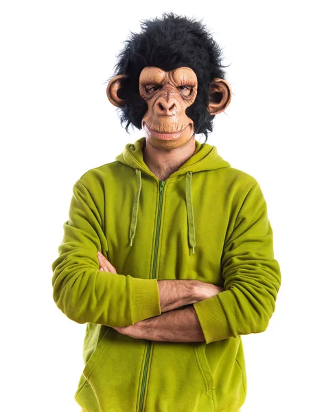 Macaco homem com os braços cruzados — Fotografia de Stock