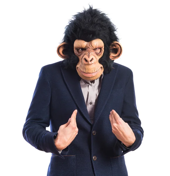 Monkey man doing surprise gesture — Stock Photo, Image