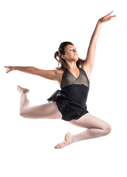 Teenager Mädchen Ballerina Springen — Stockfoto