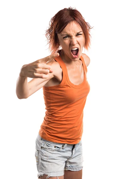 Mujer gritando — Foto de Stock