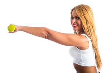 Spor kadının halter yapması