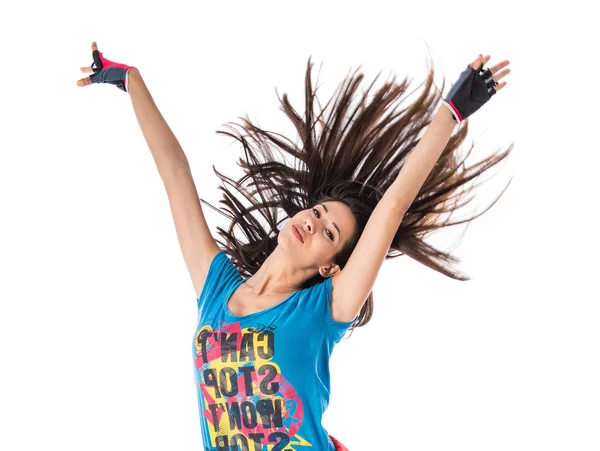 Mujer joven bailando street dance — Foto de Stock