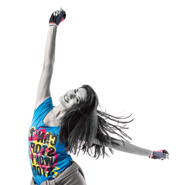 Mujer joven bailando street dance — Foto de Stock