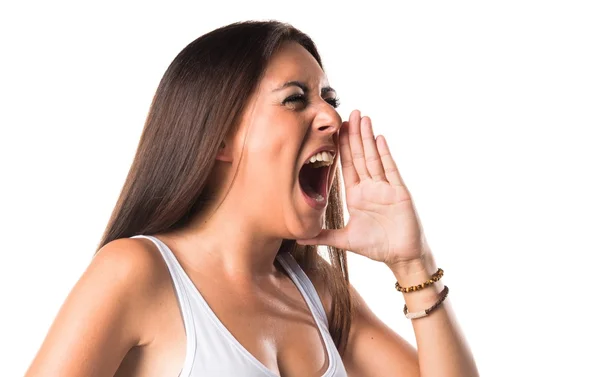 Woman shouting — Stock Photo, Image