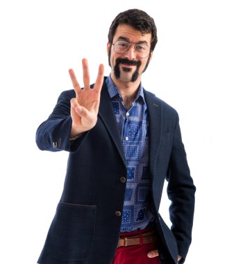 Vintage genç adam üç sayım