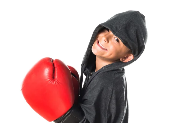 Niño con guantes de boxeo —  Fotos de Stock