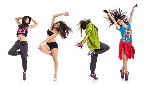 Menina adolescente dançando estilo de dança de rua — Fotografia de Stock