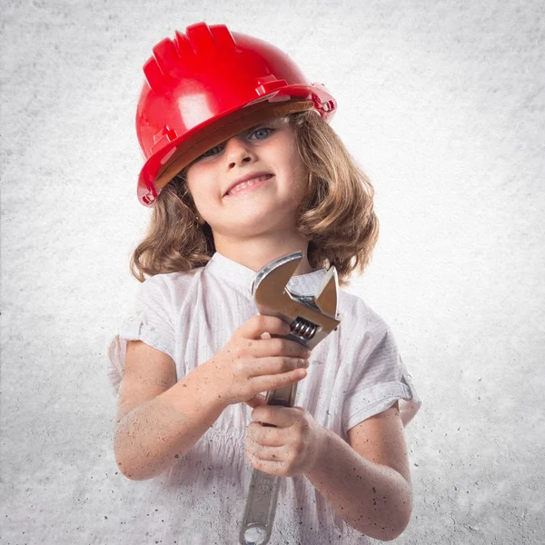 Kid över vit bakgrund — Stockfoto