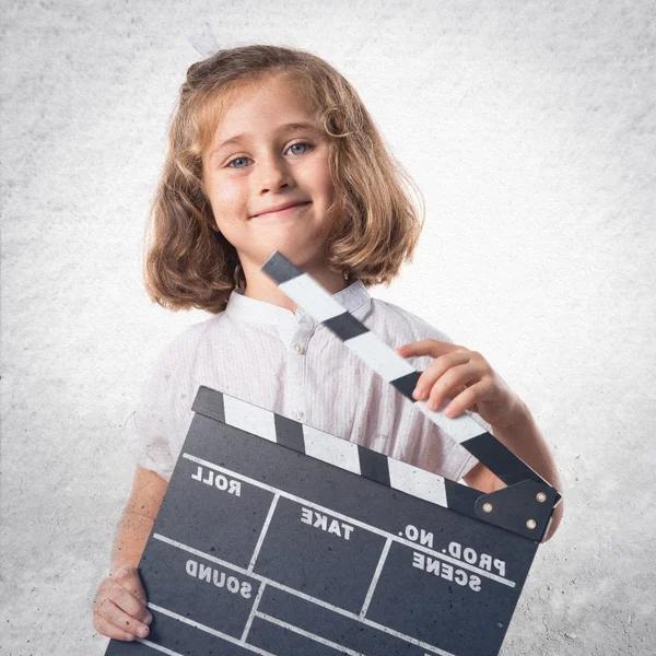 Enfant sur fond blanc — Photo