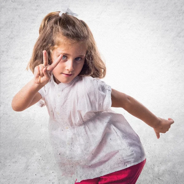 Kid over white background — Stock Photo, Image