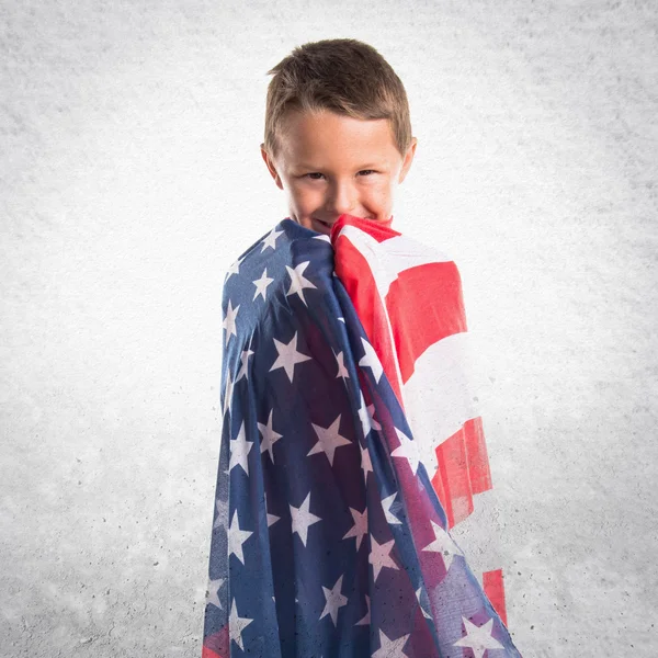 アメリカ国旗の子供 — ストック写真