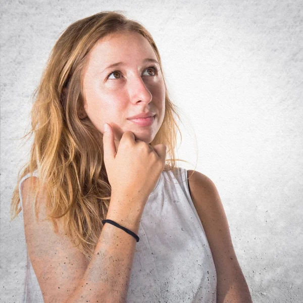 Girls over white background — Stock Photo, Image