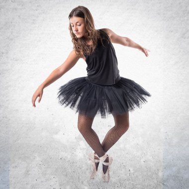 Beyaz üzerinde dans balerin