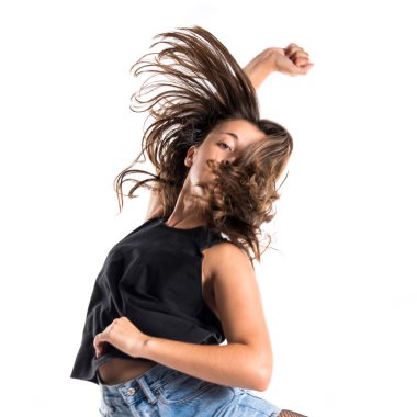 Dans eden genç kadın