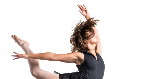 Jeune danseuse de ballet sautant — Photo