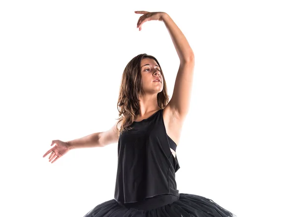 Bailarina bailando sobre blanco —  Fotos de Stock