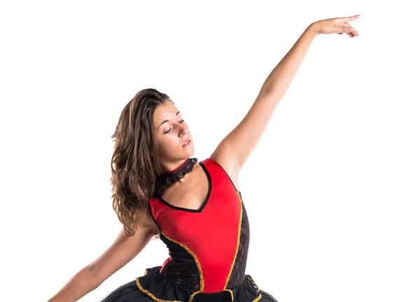 Vacker flicka ballerina dansare — Stockfoto
