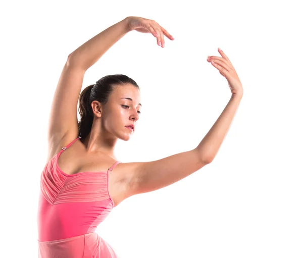 芭蕾舞女演员白跳着舞 — 图库照片