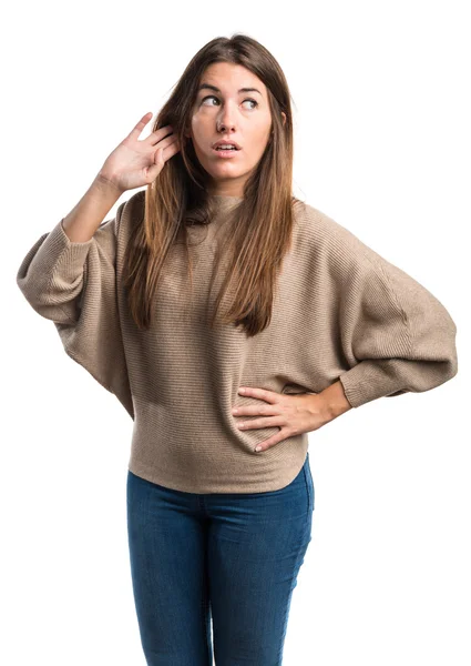 Mädchen macht mit ihren Händen ein Herz — Stockfoto