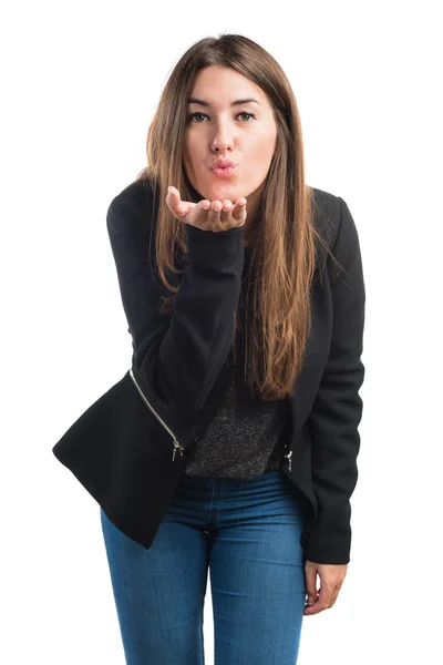 Mujer enviando un beso —  Fotos de Stock