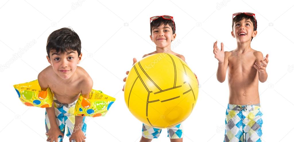 Child playing with soccer ball