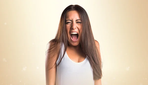 Mujer bonita en el estudio — Foto de Stock